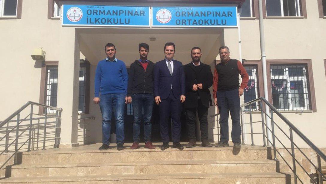 İlçe Milli Eğitim Müdür Vekili Fethi KILINÇ Ve Şube Müdürü Mustafa ATİLLA Orman Pınar Ortaokulunu Ziyaret Etti